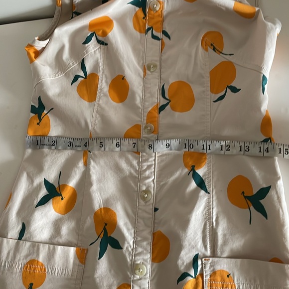 Anthropologie Maeve Dylan Mierzwinskie Colette Orange Fruit Midi Dress size S - Picture 5 of 9